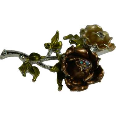 Double Rose Brooch - image 1