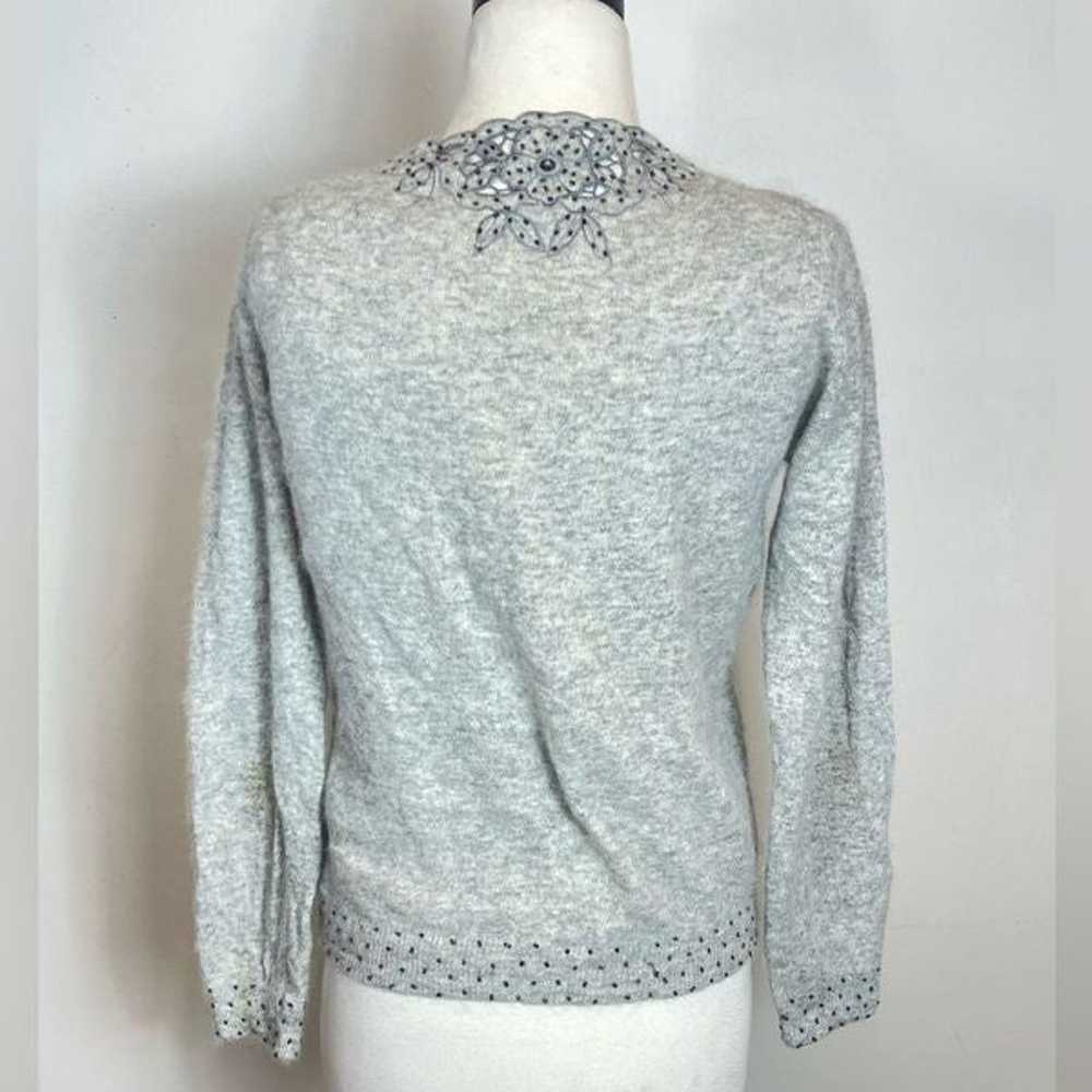 China Embroidery Vintage Cashmere Blend Sweater S - image 4