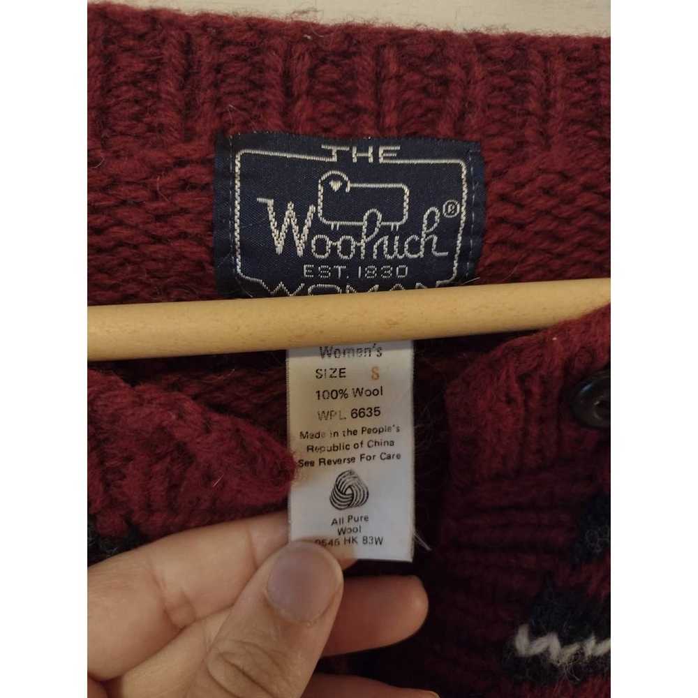 Woolrich Vintage 100% Wool Sheep Button Cardigan … - image 5