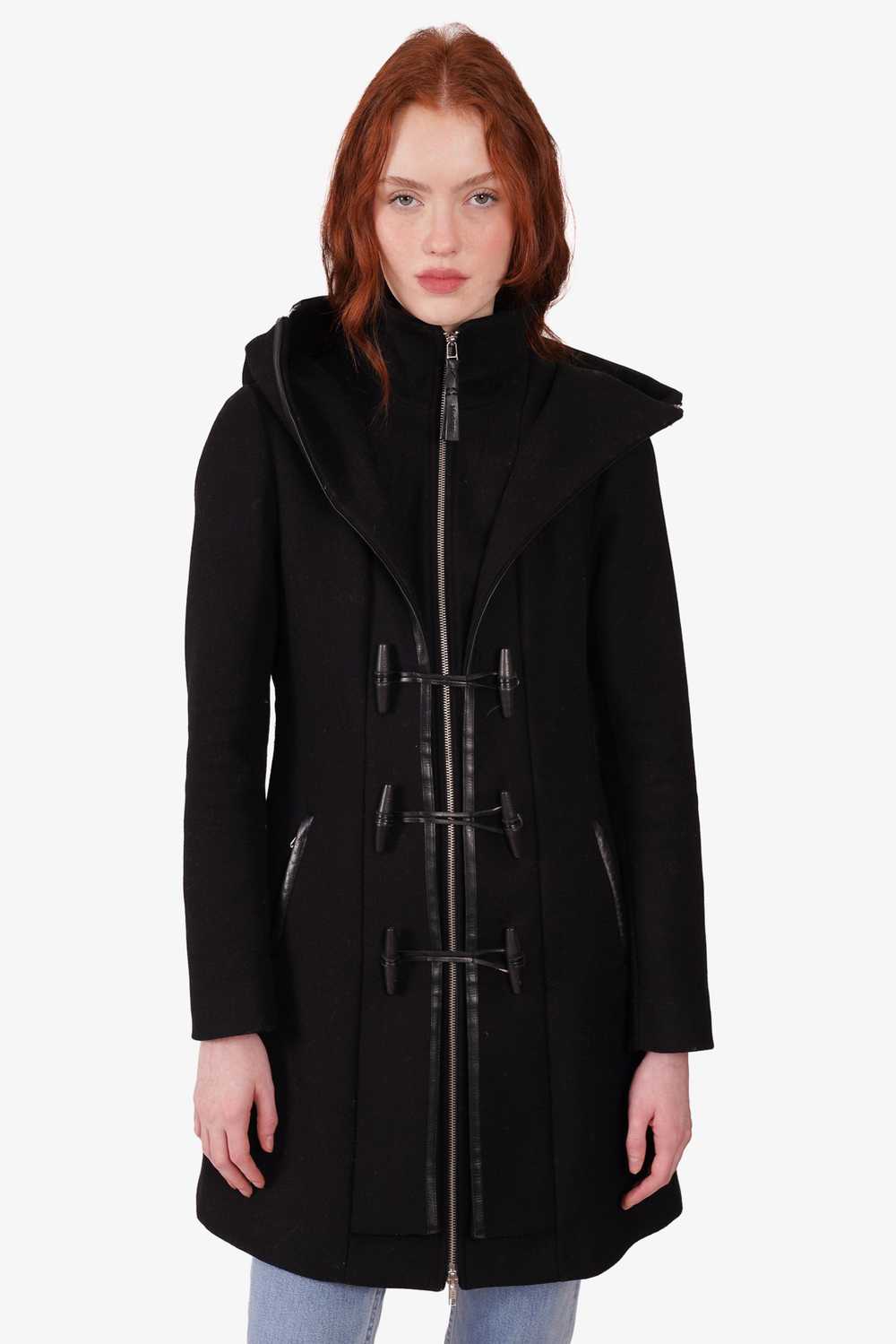 Mackage Black Steffy Flat Wool Coat with Toggle &… - image 1