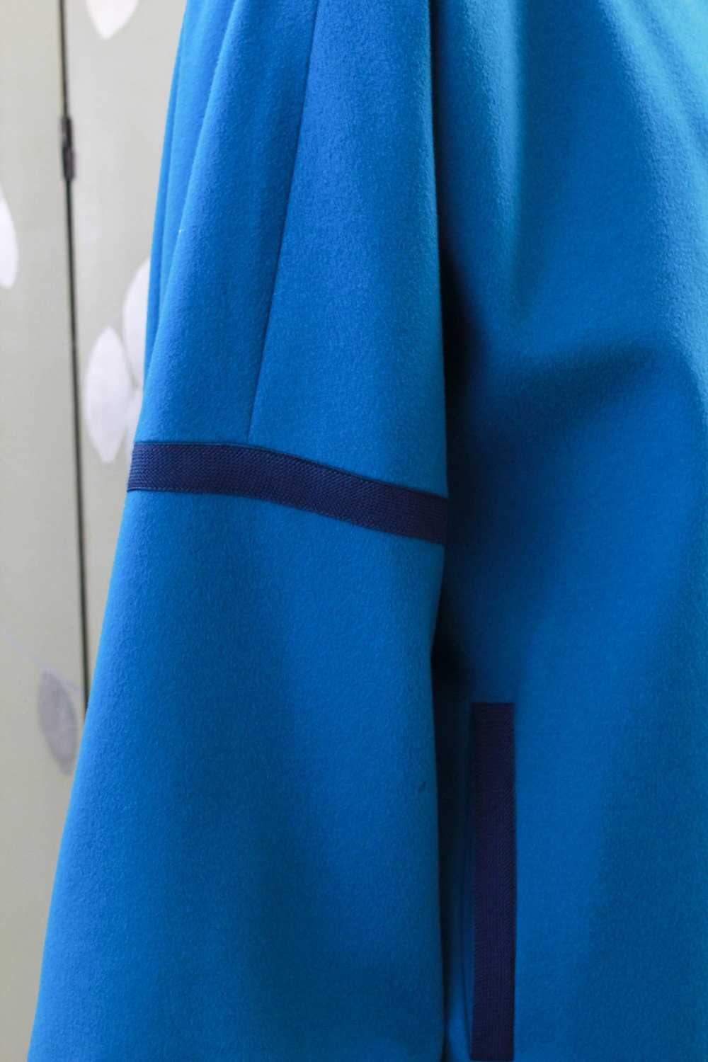 1980s Guy Laroche Blue Wool Coat, Large - image 11
