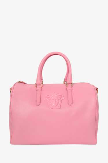 Versace Pink Saffiano Leather Palazzo Medusa Bost… - image 1
