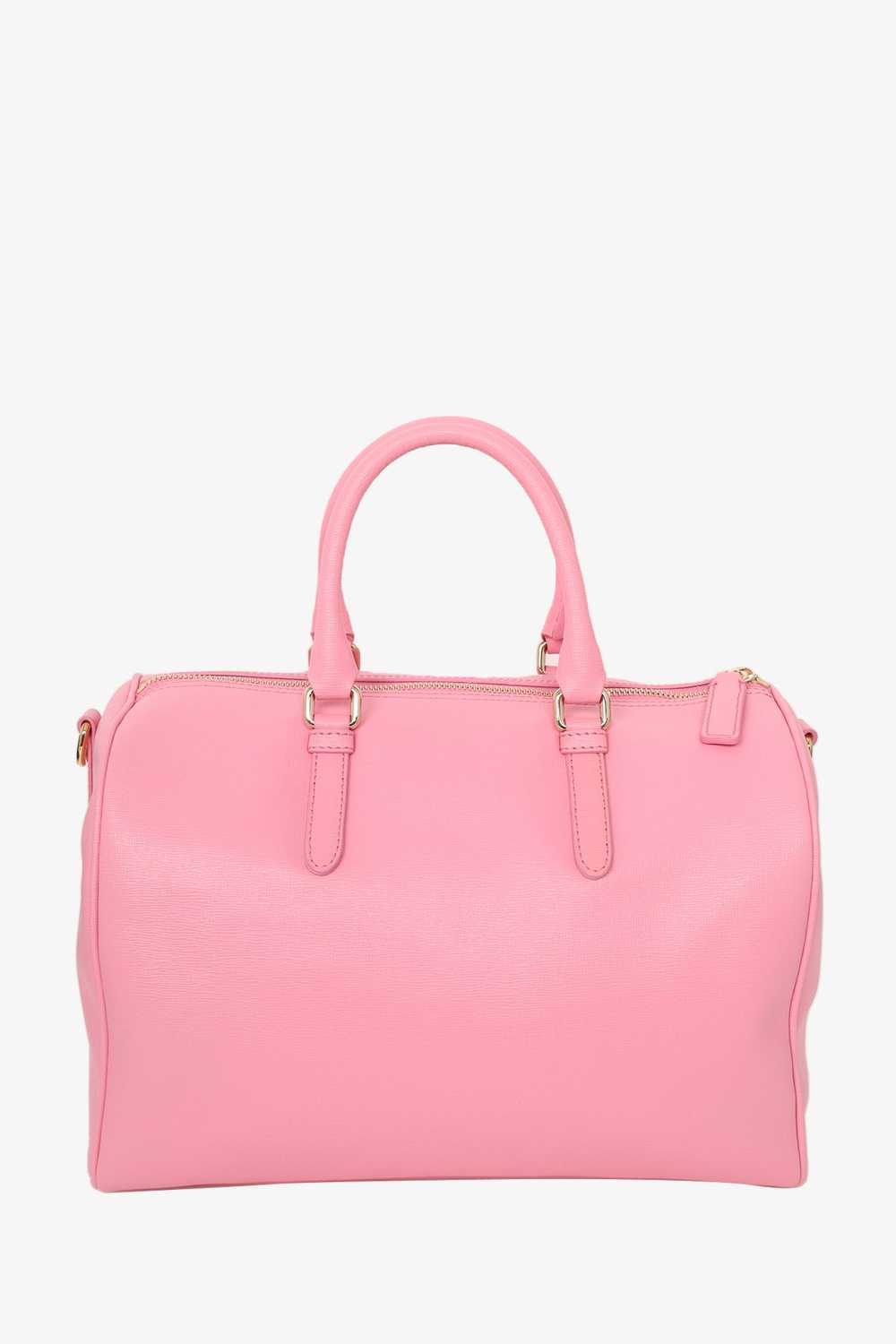 Versace Pink Saffiano Leather Palazzo Medusa Bost… - image 2