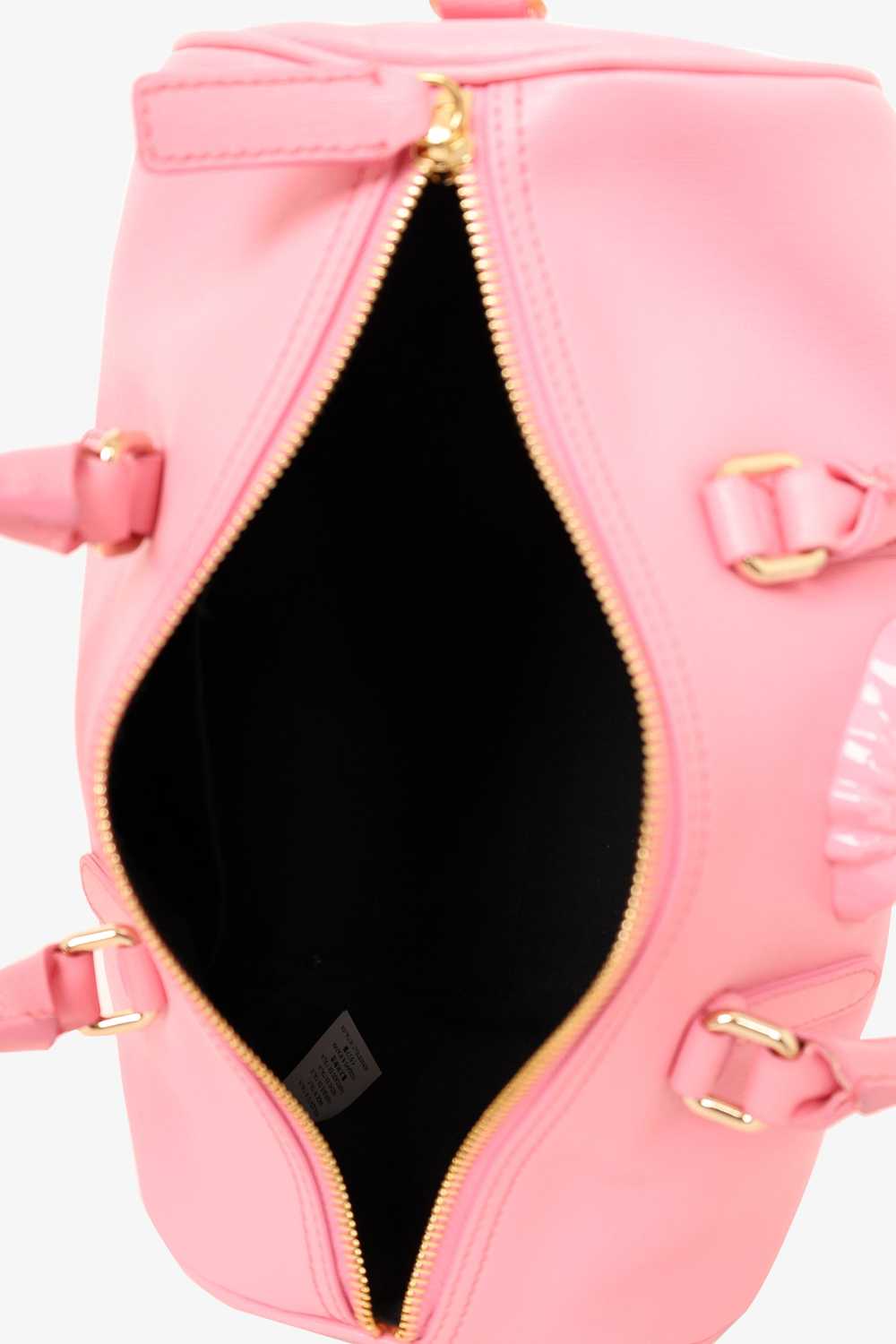 Versace Pink Saffiano Leather Palazzo Medusa Bost… - image 7