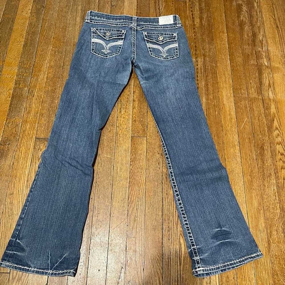 LA Idol USA Y2K vintage flare jeans with contrast… - image 4