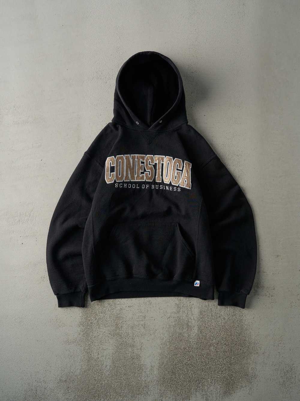 Vintage Y2K Black Conestoga Russell Athletics Hoodie … - Gem