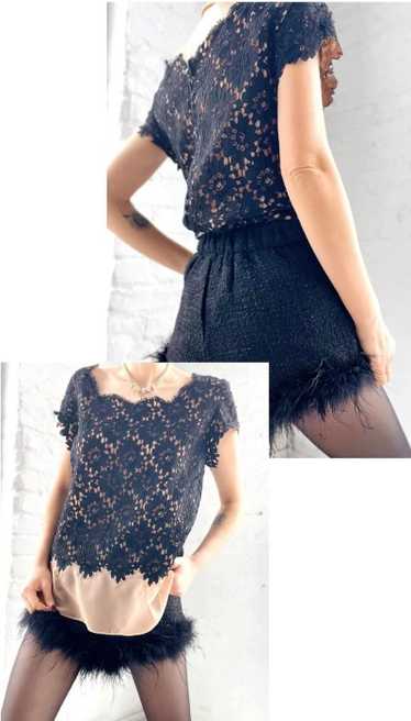 50s illusion lace top