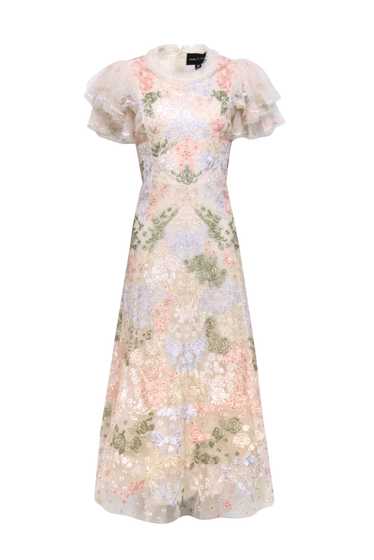 Needle & Thread - Pastel Pink Floral Embroidered F