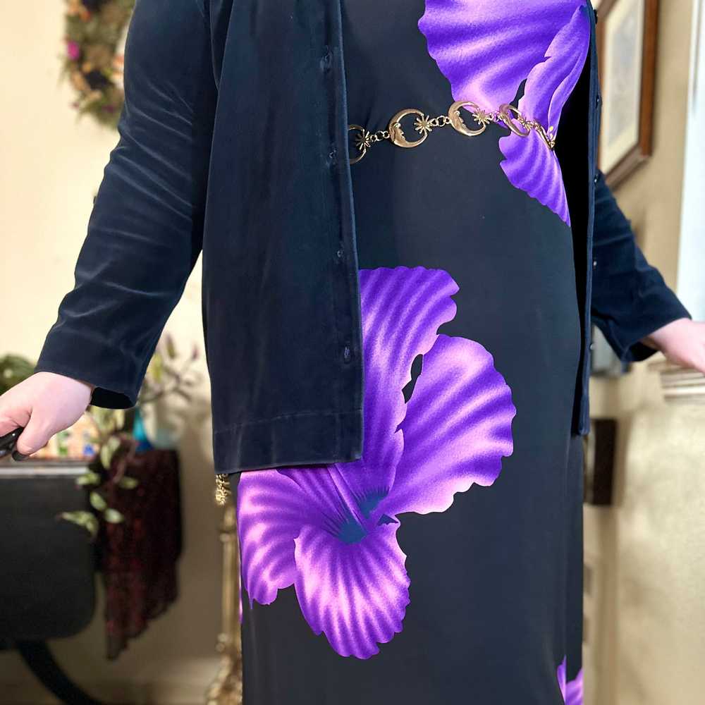 purple petals dress - image 5