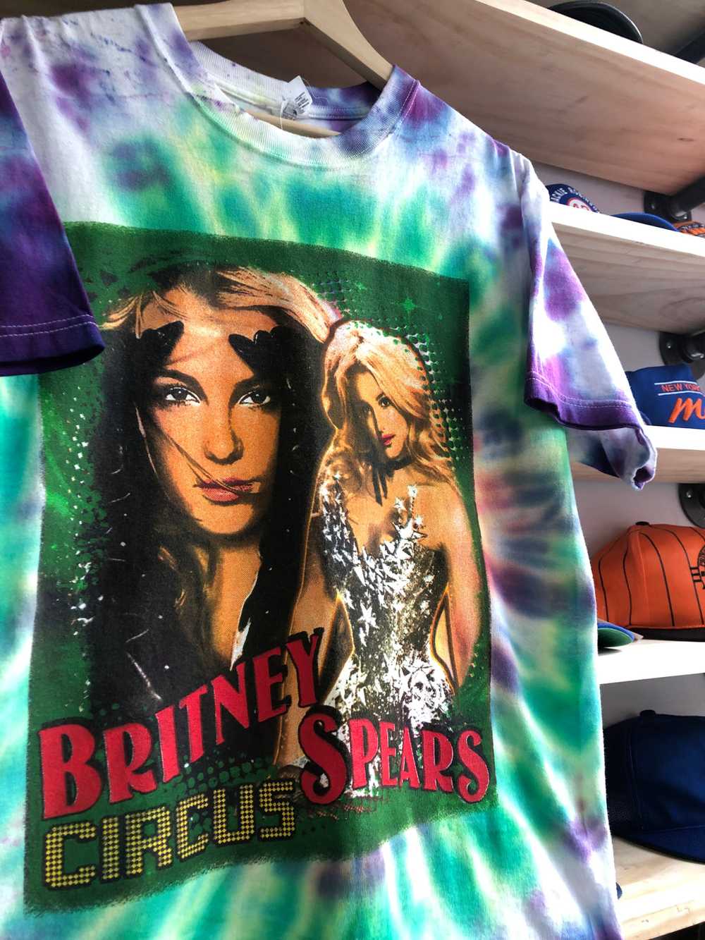 2008 Britney Spears Circus Tour Boot Tie Dye Tee … - image 2