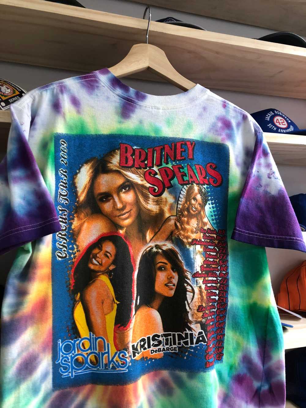 2008 Britney Spears Circus Tour Boot Tie Dye Tee … - image 4