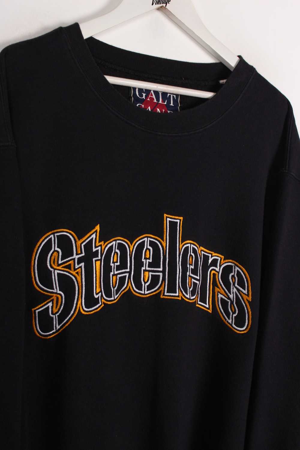 90's Steelers Heavyweight Sweatshirt Black XL - image 2