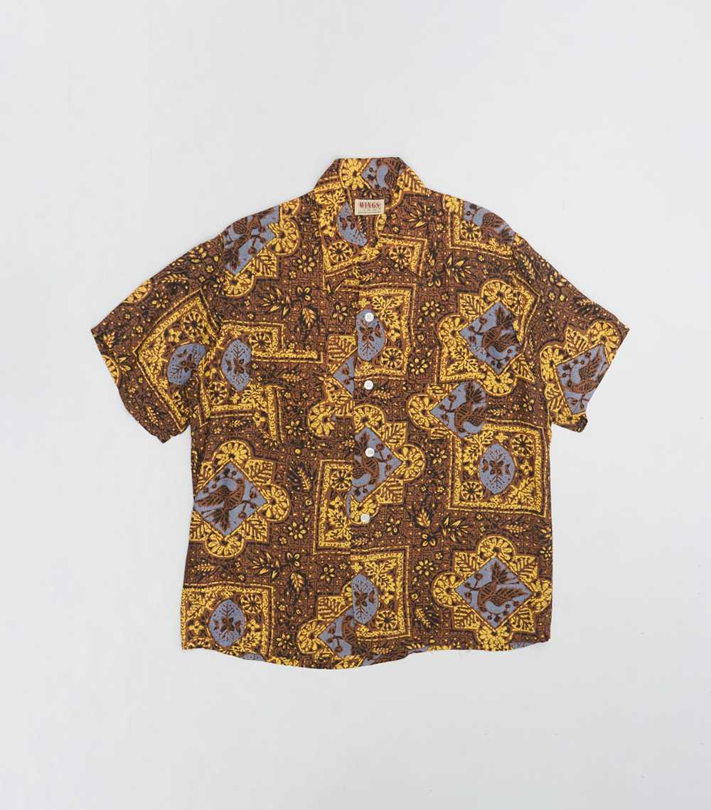 1950's Rayon Printed Shirt - image 1