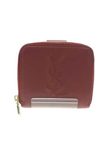 Yves Saint Laurent Bifold Wallet Leather Red Plai… - image 1