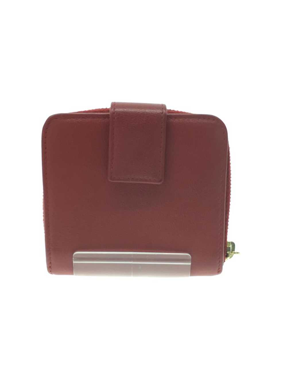 Yves Saint Laurent Bifold Wallet Leather Red Plai… - image 2
