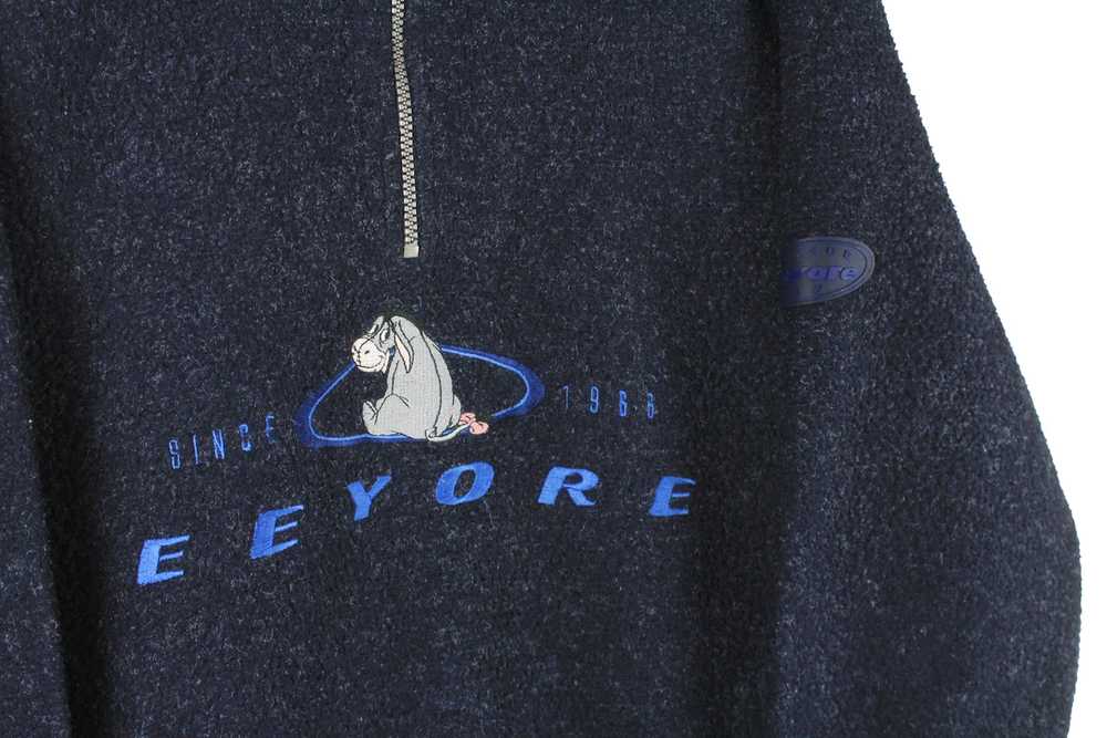 Vintage Disney Eeyore Fleece 1/4 Zip XSmall - image 3