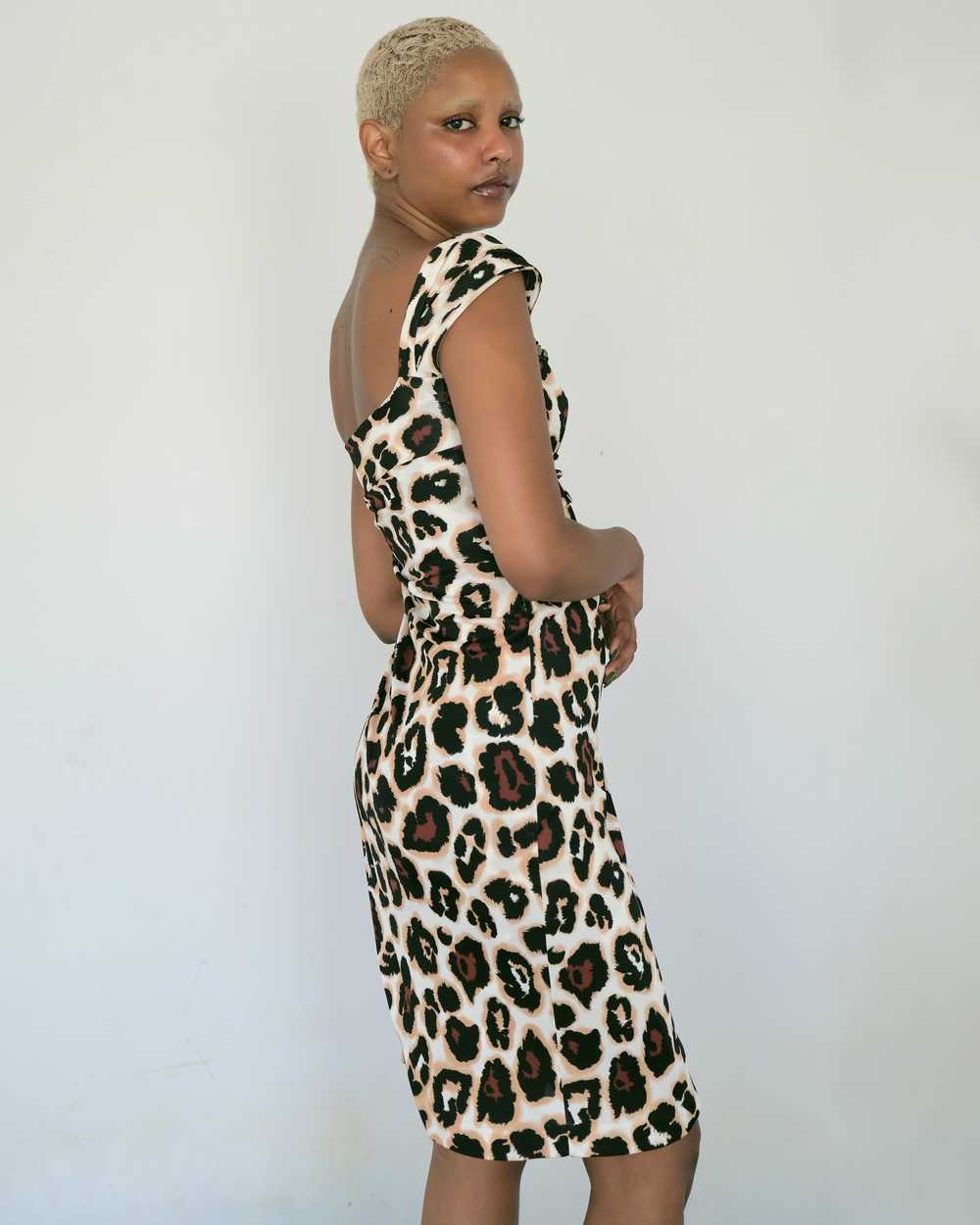 Vintage Blumarine Cruise Leopard Print Knit Dress… - image 4