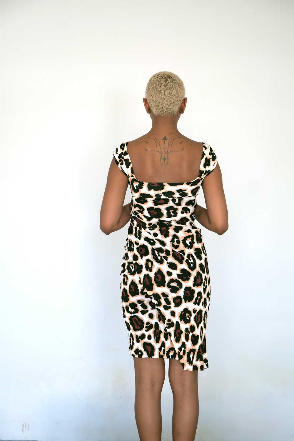 Vintage Blumarine Cruise Leopard Print Knit Dress… - image 6