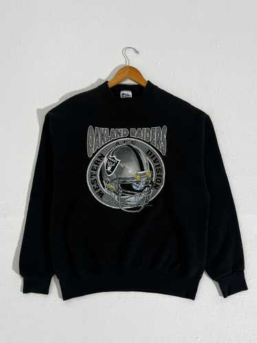 Vintage 1990's Oakland Raiders Helmet Crewneck Sz.