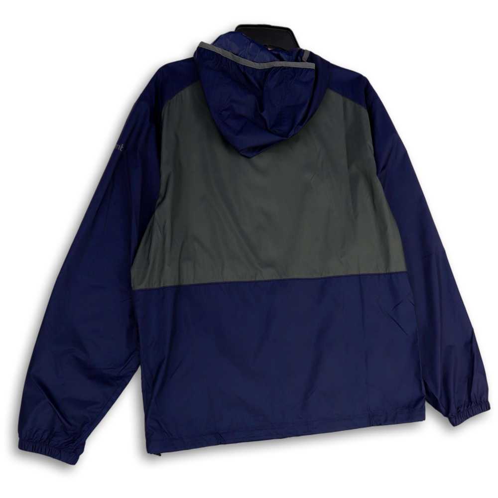 Columbia NWT Mens Gray Blue Long Sleeve Hooded Fu… - image 2