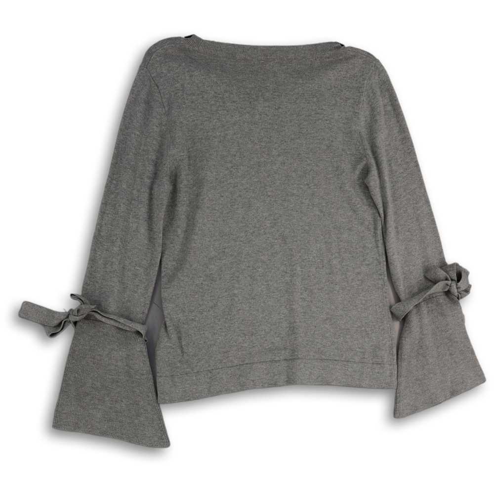 J. Crew NWT Womens Gray Knitted Round Neck Tie Be… - image 2