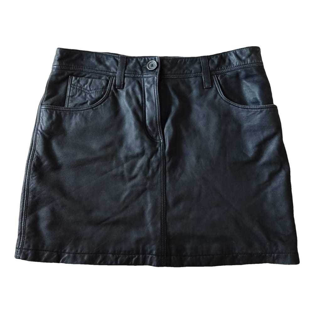 Burberry Leather mini skirt - image 1