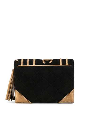 CHANEL Pre-Owned 2005 book motif clutch - Black