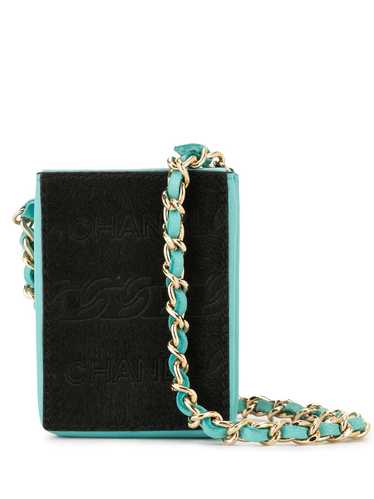 CHANEL Pre-Owned 2001 mini chain pouch - Blue