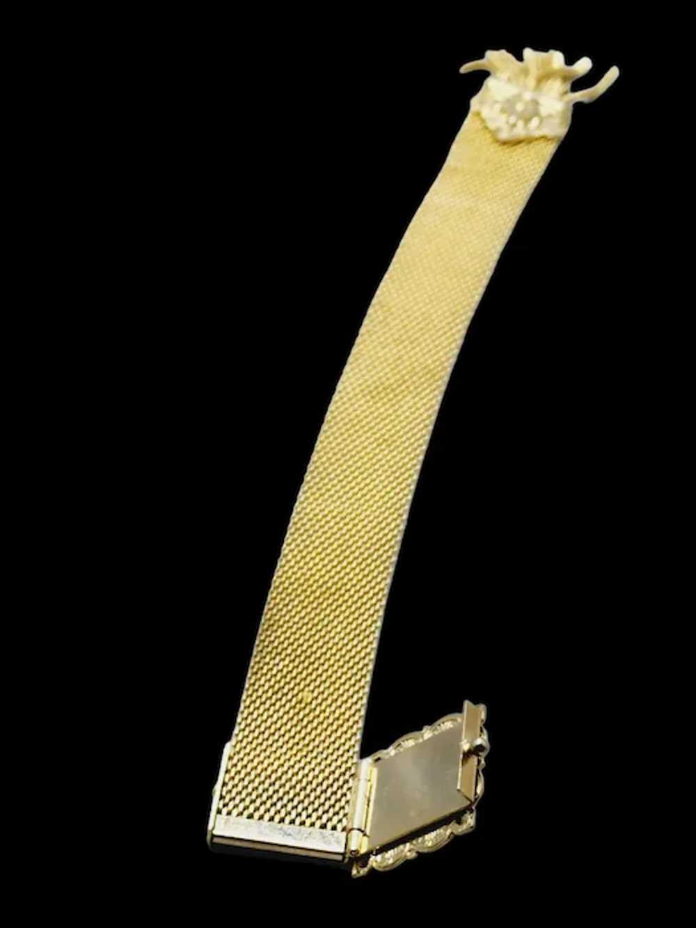 Vintage Signed Marino Mesh Tassel Bracelet (A1378) - image 5