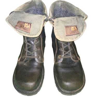 Bakers vintage green leather boots