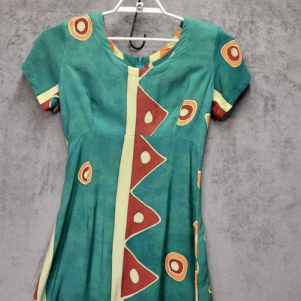 Vintage Tropical Tantrum Fit Flare Maxi Dress Wom… - image 2