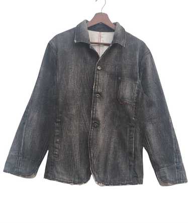 Distressed Denim × Japanese Brand Denim Jacket Di… - image 1