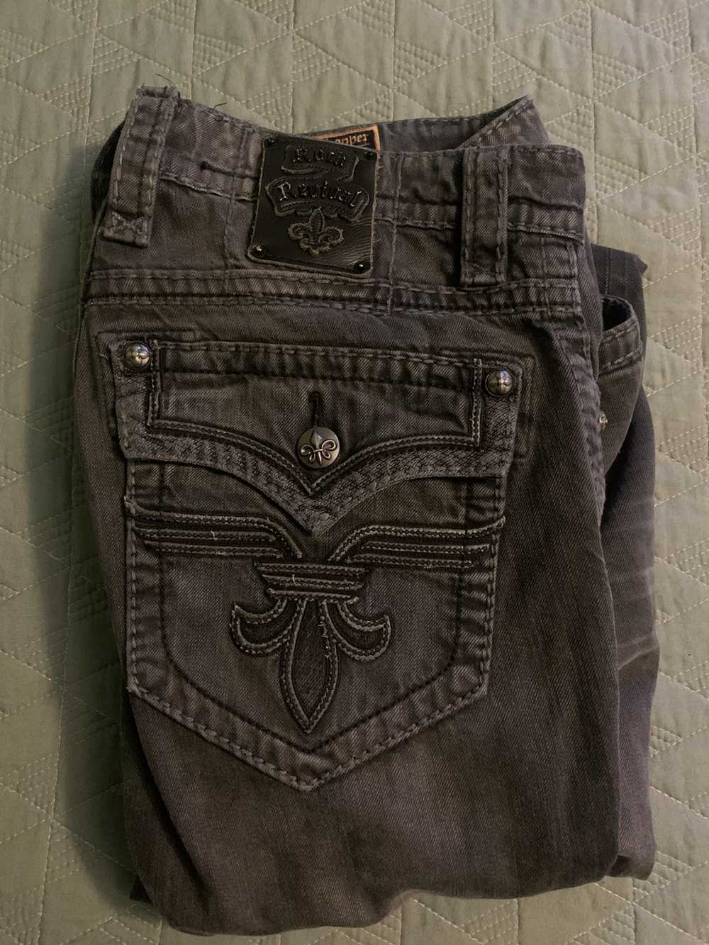 Rock Revival Rock Revival grey jeans size 34 - image 1