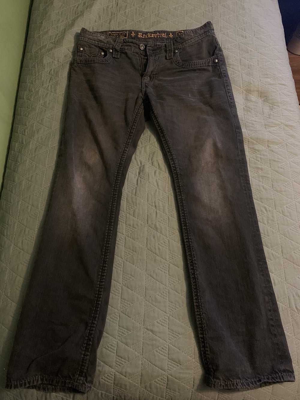 Rock Revival Rock Revival grey jeans size 34 - image 3