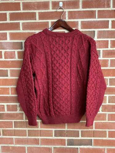 Aran Isles Knitwear Aran Wool Fisherman Sweater V… - image 1