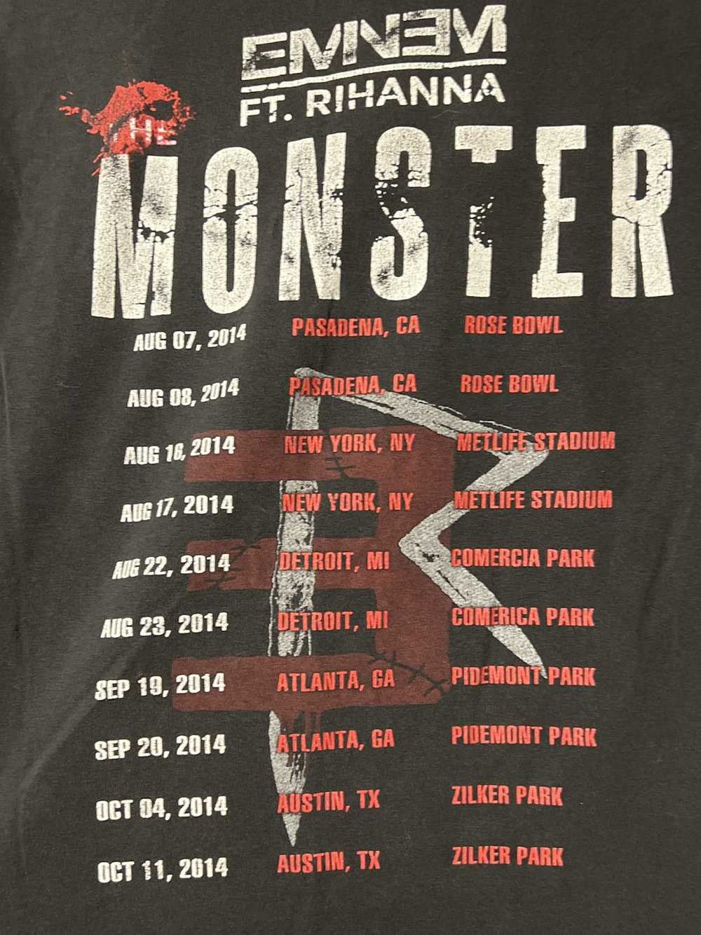 Rap Tees Eminem x Rihanna The Monster Tour 2014 B… - image 8