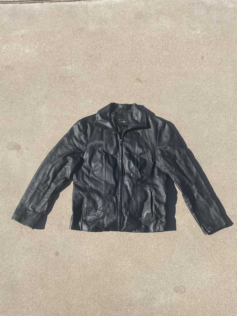 Other Black leather jacket - image 1