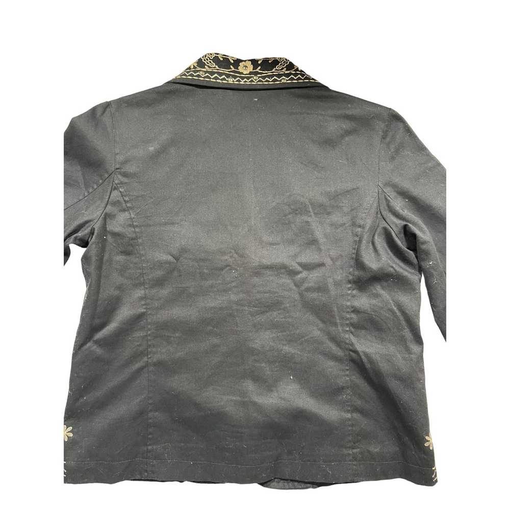 Unbrnd New Direction Embroidered Black Jacket Flo… - image 5