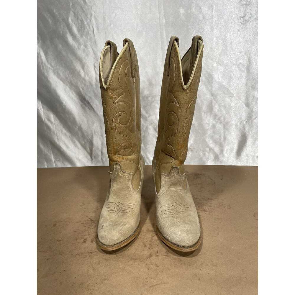 Acme Clothing Acme Tan Suede Leather Cowgirl Boot… - image 2