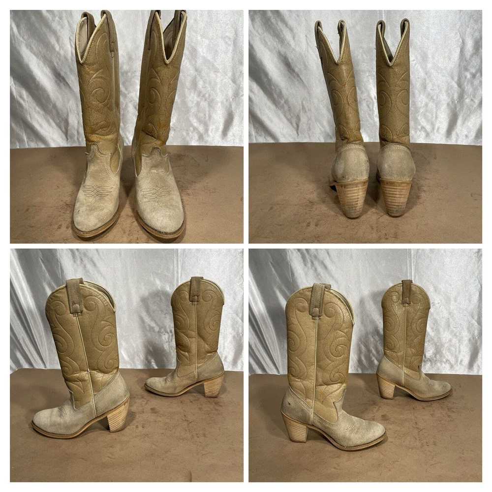 Acme Clothing Acme Tan Suede Leather Cowgirl Boot… - image 3