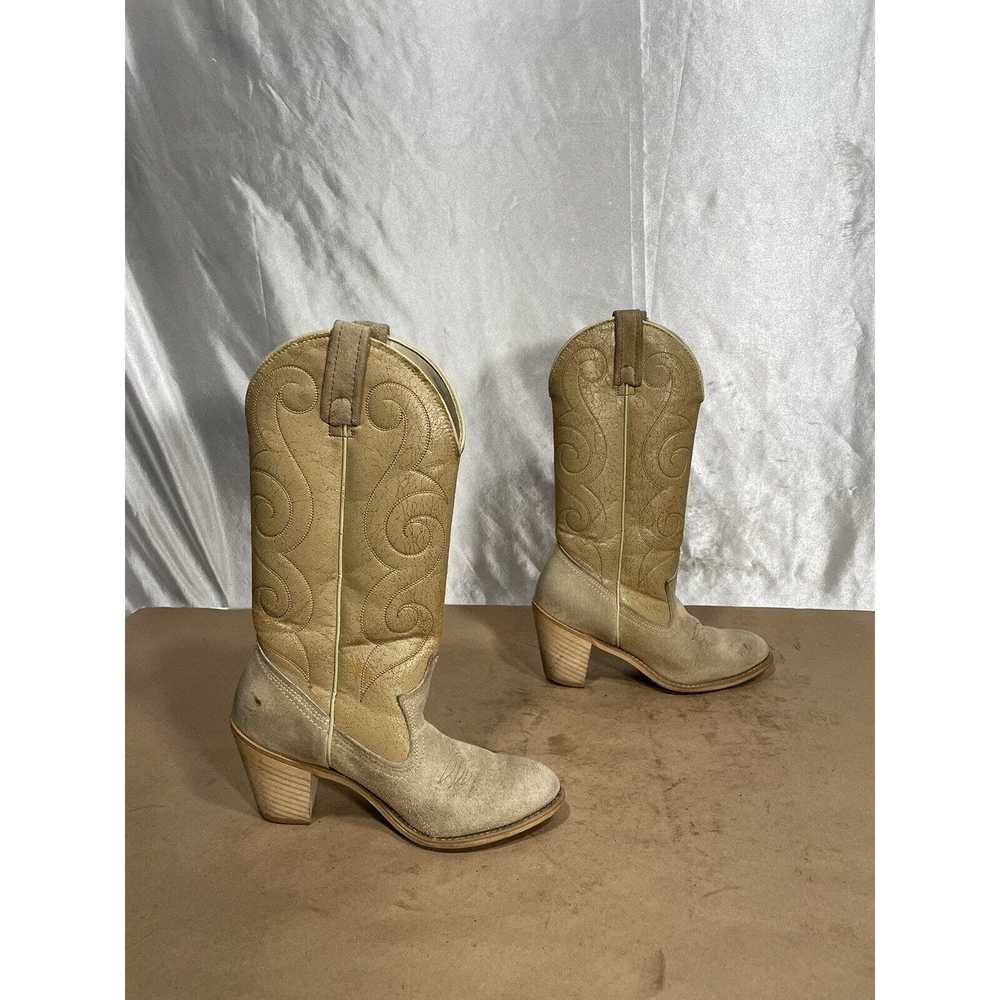 Acme Clothing Acme Tan Suede Leather Cowgirl Boot… - image 6