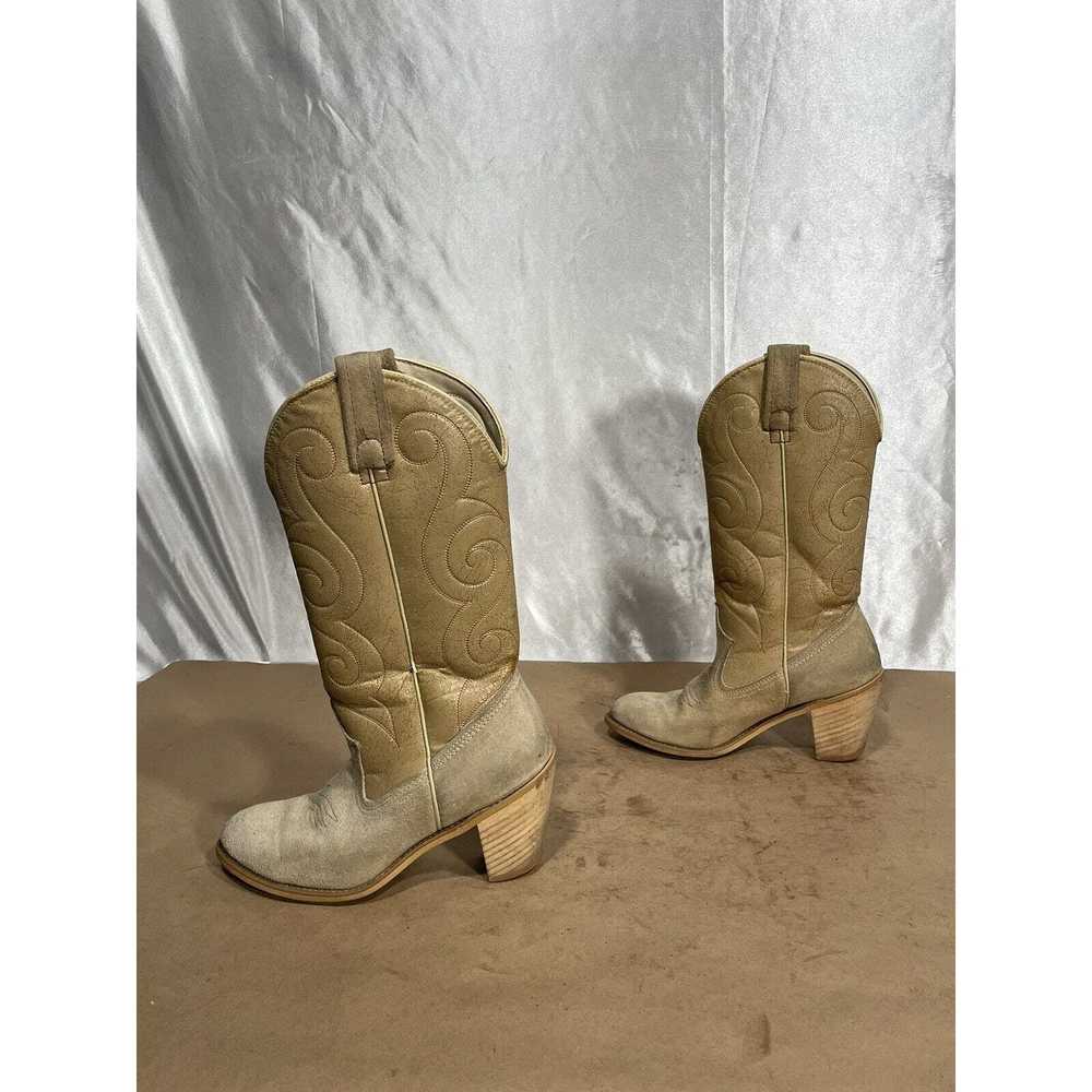 Acme Clothing Acme Tan Suede Leather Cowgirl Boot… - image 7