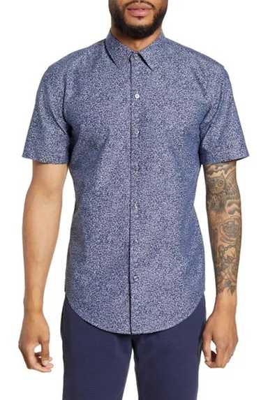 Hugo Boss Robb Sharp Fit Floral Short Sleeve Butto