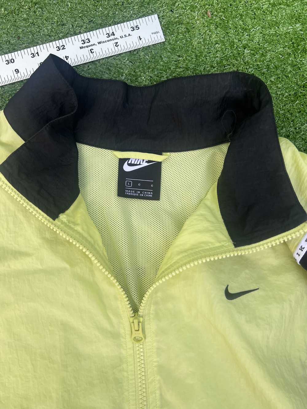 Nike Vintage Nike Neon Green Black Windbreaker - image 4