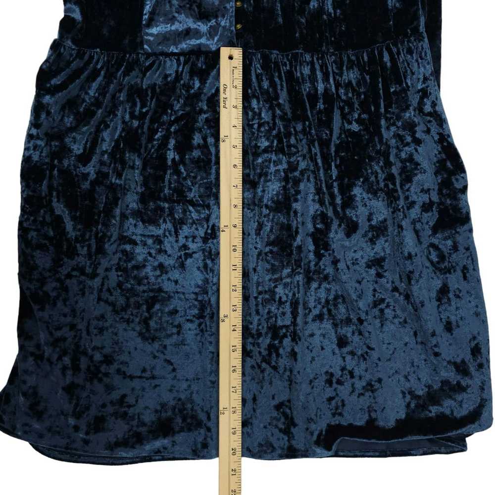 Other Entro High Low Blue Velvet Dress Womens Siz… - image 10