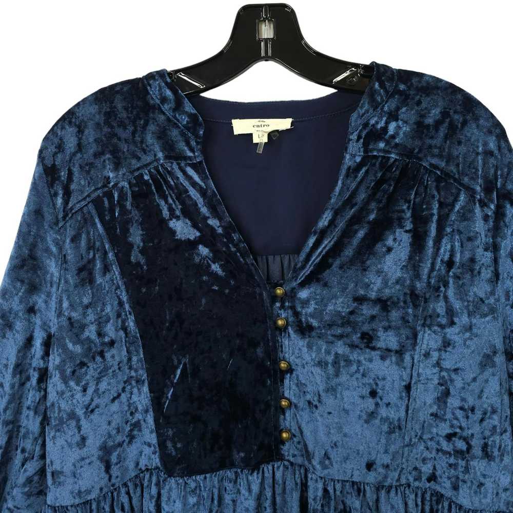 Other Entro High Low Blue Velvet Dress Womens Siz… - image 12