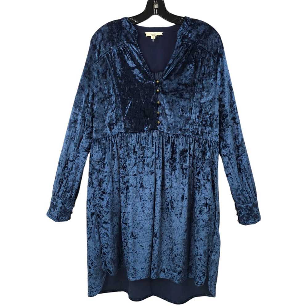 Other Entro High Low Blue Velvet Dress Womens Siz… - image 1