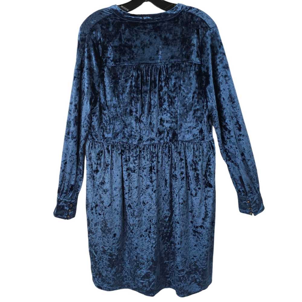 Other Entro High Low Blue Velvet Dress Womens Siz… - image 2