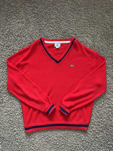 Lacoste × Vintage Lacoste Red V-Neck Sweater