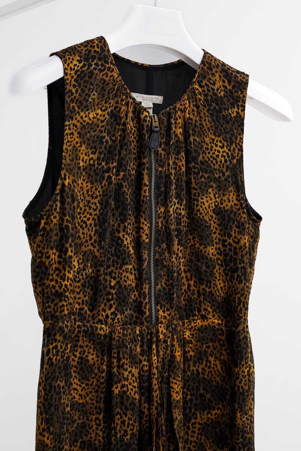 Burberry Burberry Brit Silk Cheetah Print Fit and… - image 3
